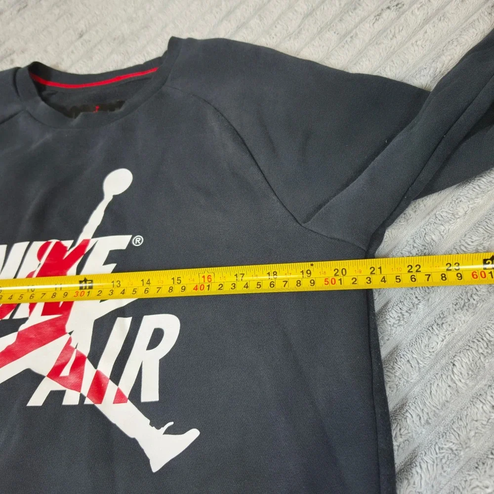 Jordan Nike Air Jumpman Crewneck Sweatshirt Black Red White Mens Medium